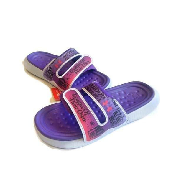Under Armour Womens Size 6 Ansa Studio International Womens Day Slides Purple - Picture 6 of 9